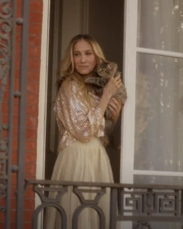 And Just Like That Carrie Bradshaw Sequin Jacket