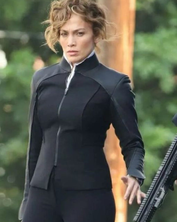 Atlas 2024 Jennifer Lopez Black Jacket