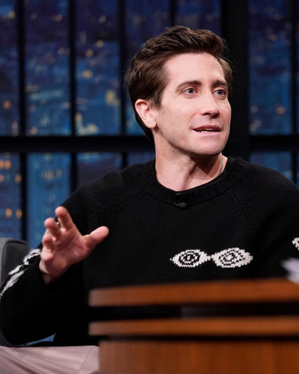 Jake Gyllenhaal Late Night With Seth Meyers Black Sweater