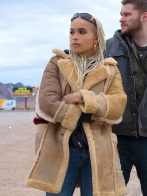 Zoe Kravitz Kin Milly Shearling Coat